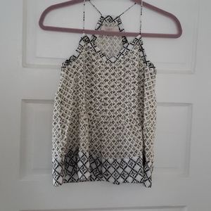 LOFT White Pleated Halter Tank Top sz XS